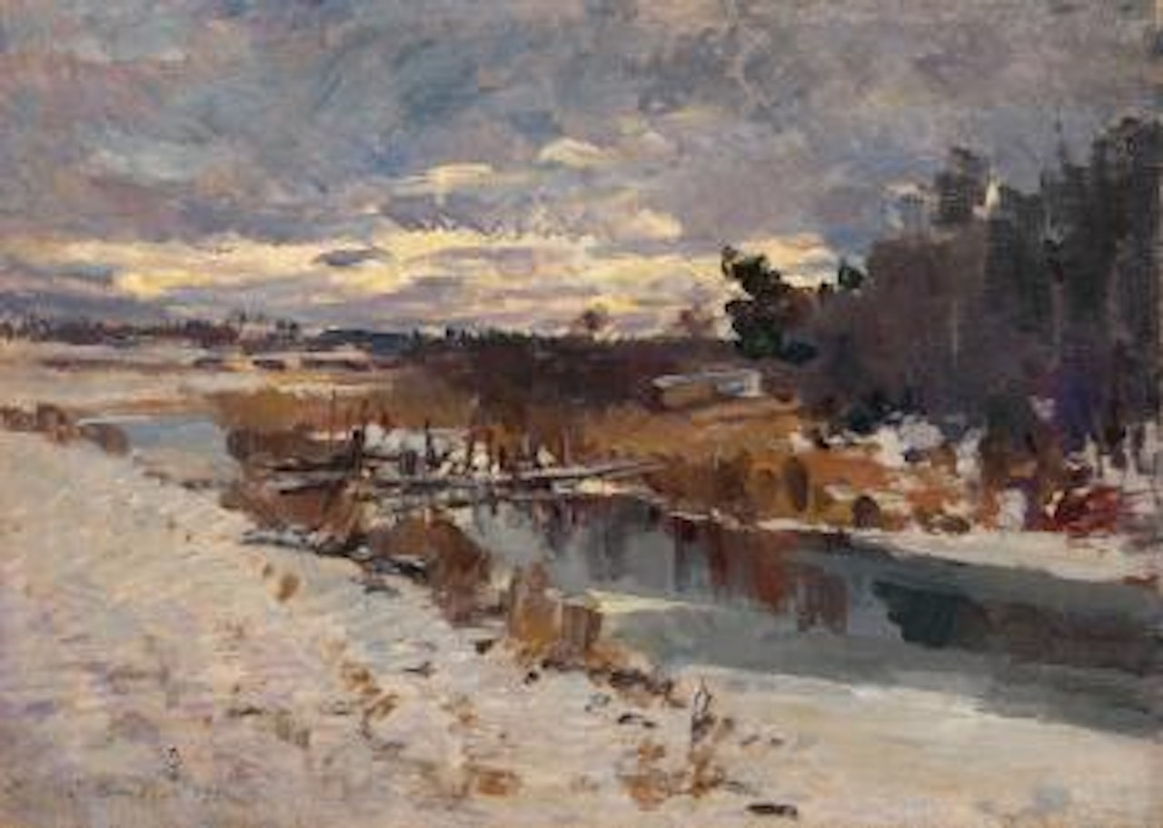 Spring thaw by Konstantin Alekseevich Korovin
