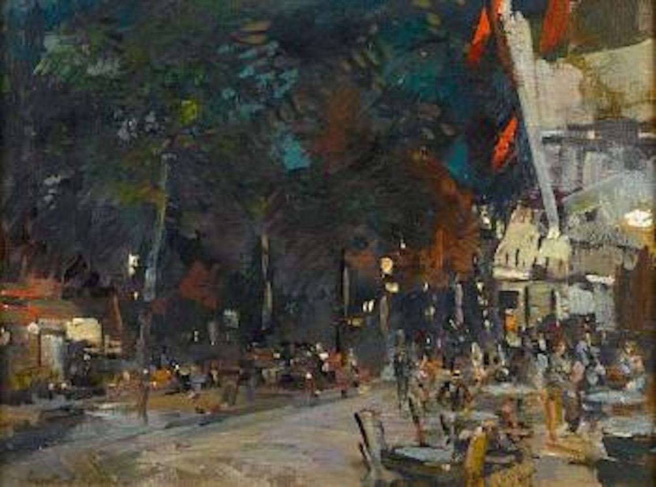 Café de nuit by Konstantin Alekseevich Korovin