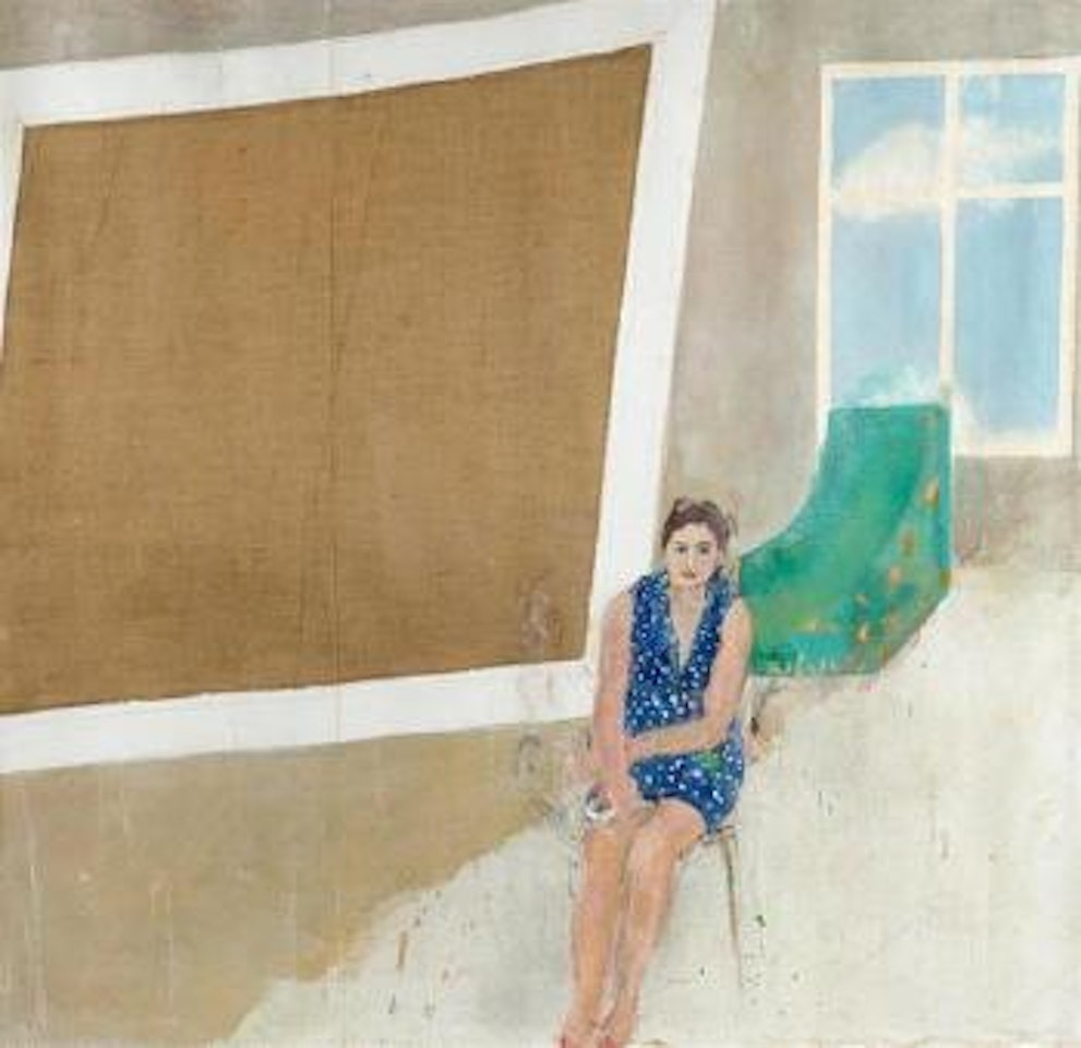 Study of interior with seated figure by Anselm Kiefer