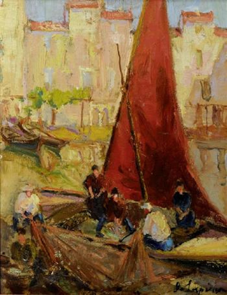 Segelschiff by Georgij Aleksandrovic Lapschin