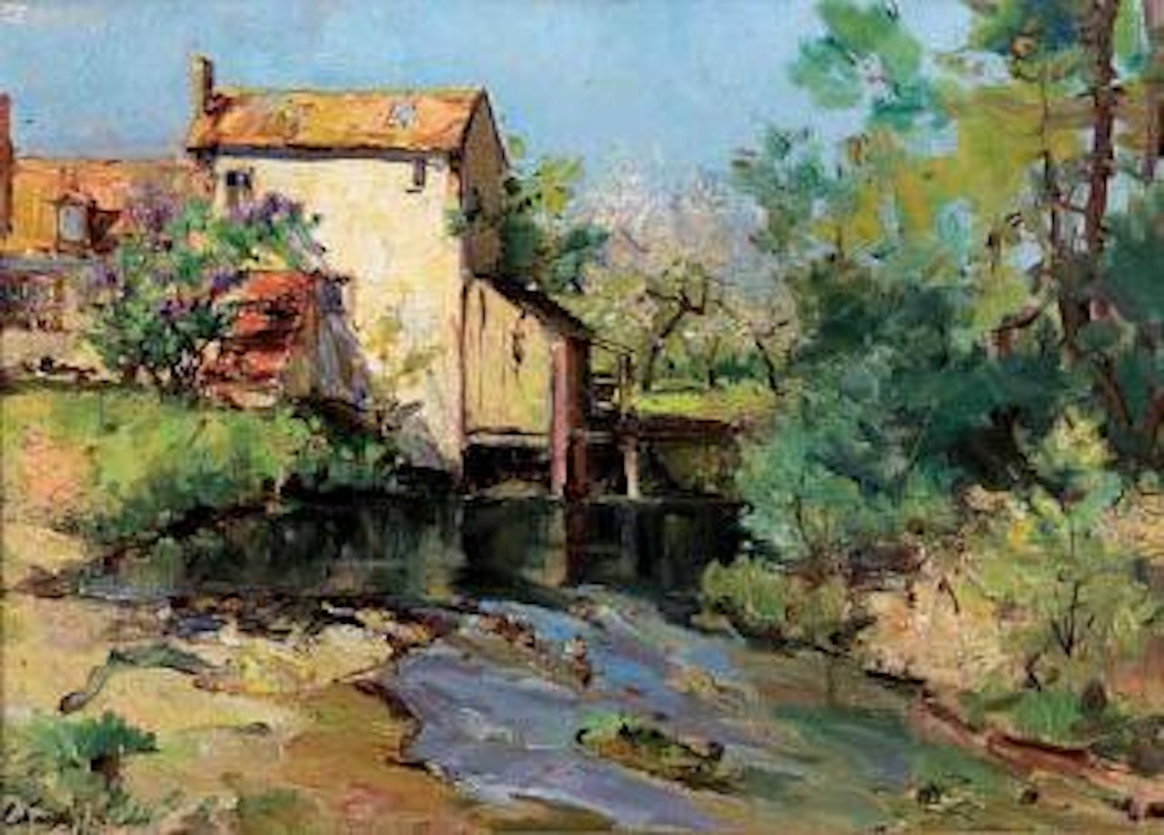Le moulin by Georgij Aleksandrovic Lapschin