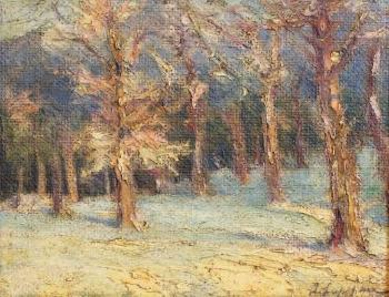 Paysage hivernale by Georgij Aleksandrovic Lapschin