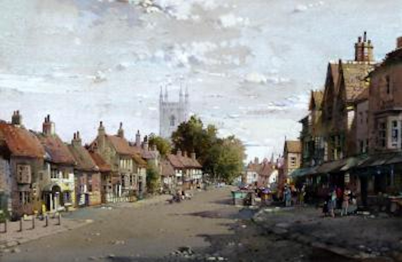 The village high street, Thornbury by Noel Harry Leaver