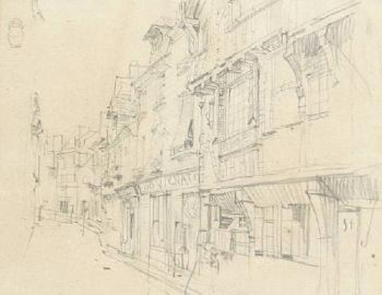 Vue d'une rue by Léon Augustin Lhermitte
