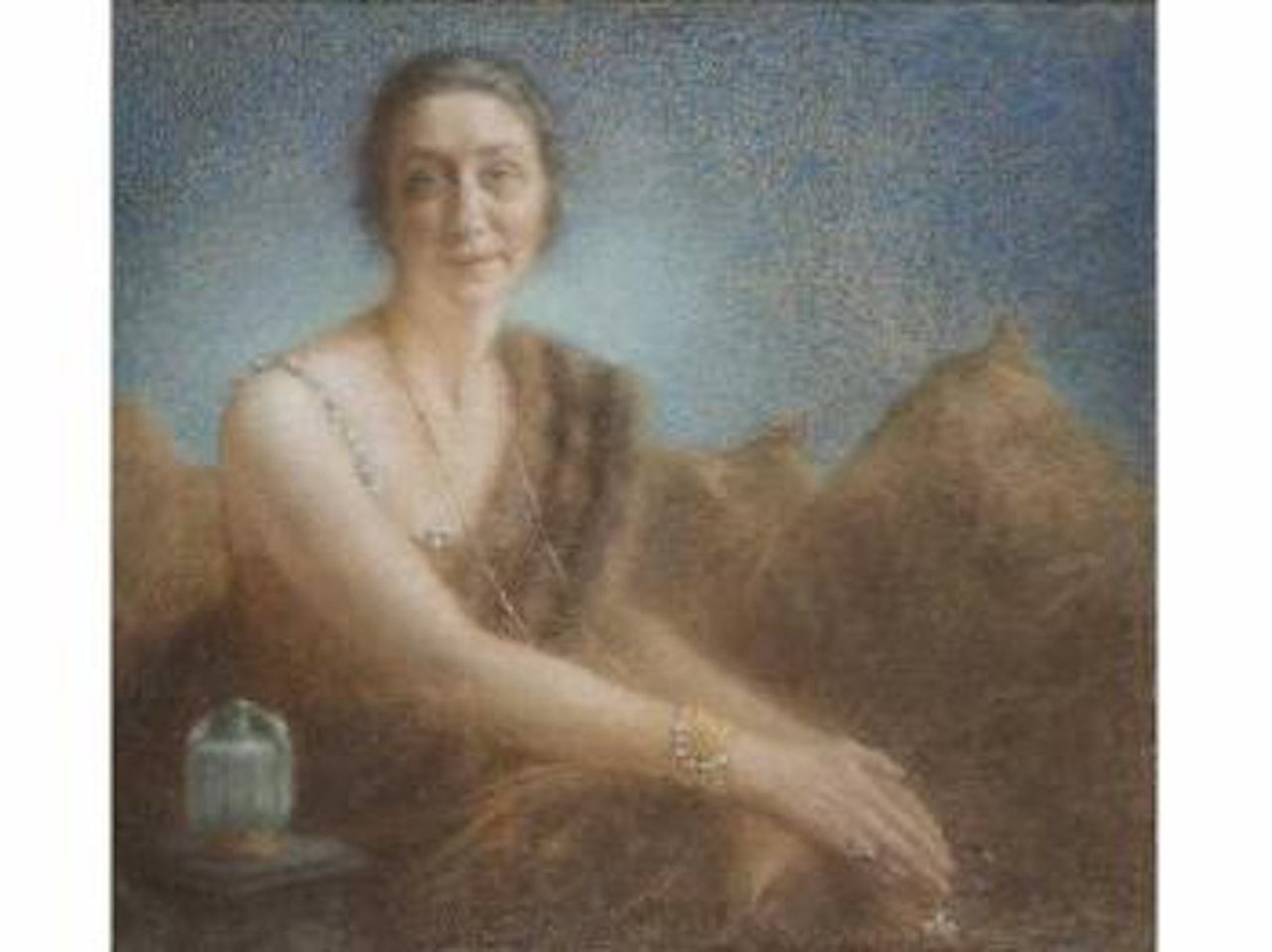Elégante au sofa by Lucien Lévy-Dhurmer