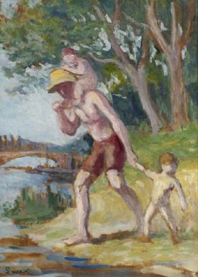 Baigneurs au bord de l'eau by Maximilien Luce