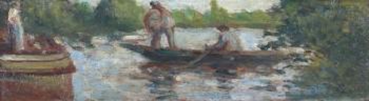 Pêcheurs sur la rivière by Maximilien Luce