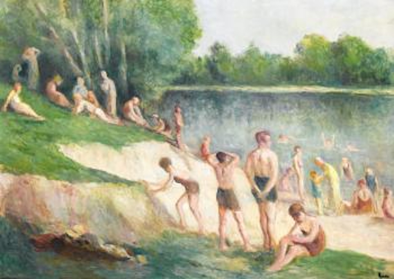 Les baigneurs by Maximilien Luce
