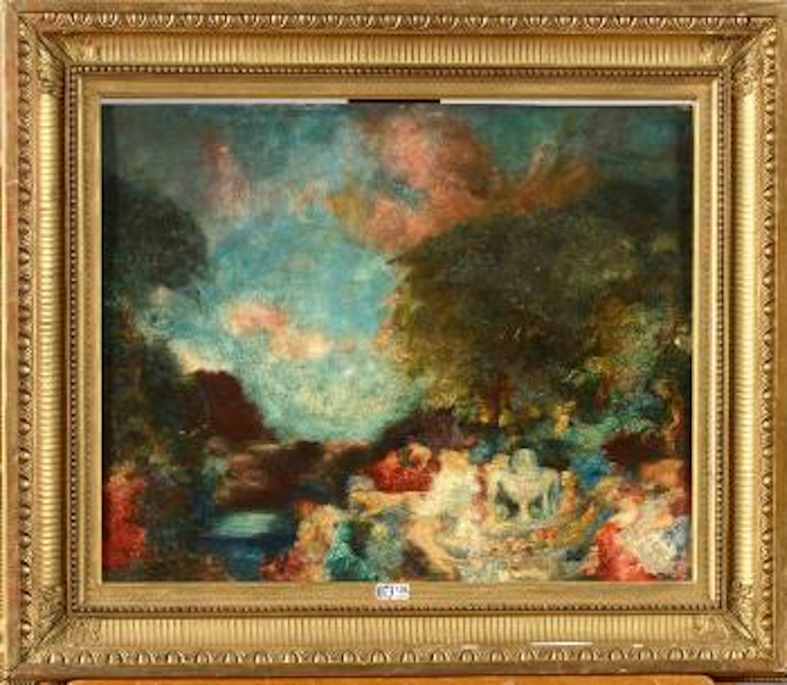 La fontaine by Adolphe Monticelli