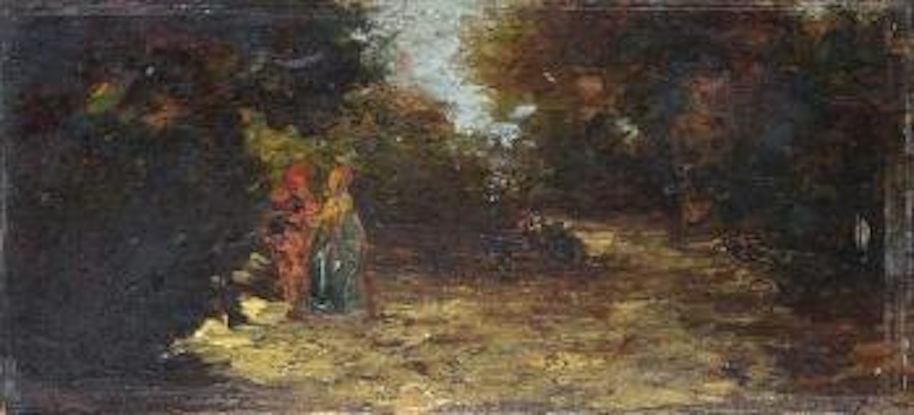 Personnage dans le foret by Adolphe Monticelli
