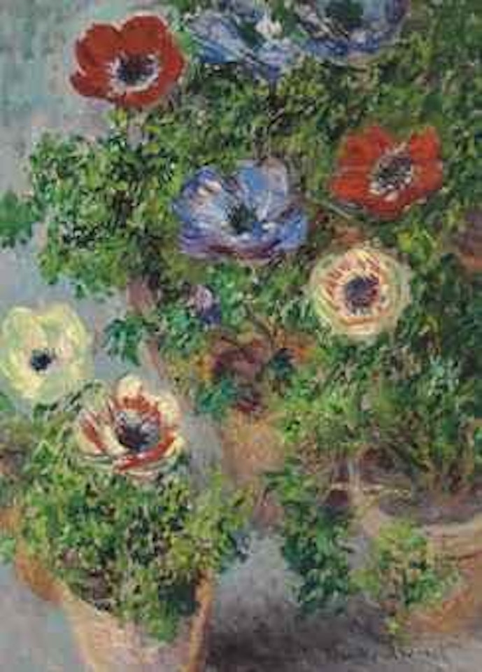 Anémones en pot by Claude Monet