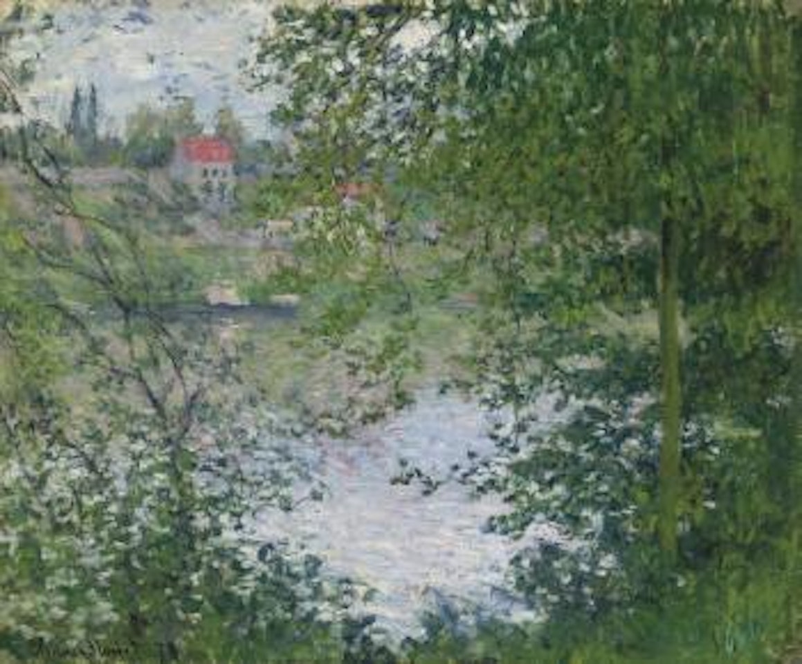 A travers les arbres, Île de la Grande Jatte by Claude Monet