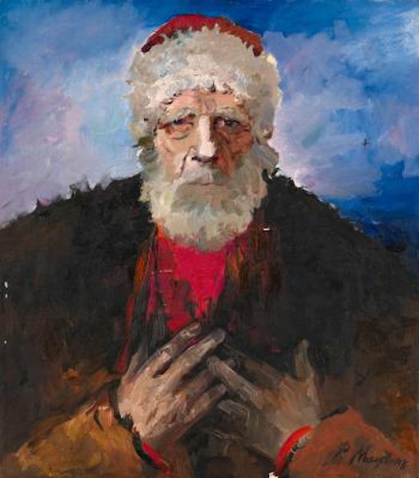 Portrait of an old bearded man by Filip Malyavin