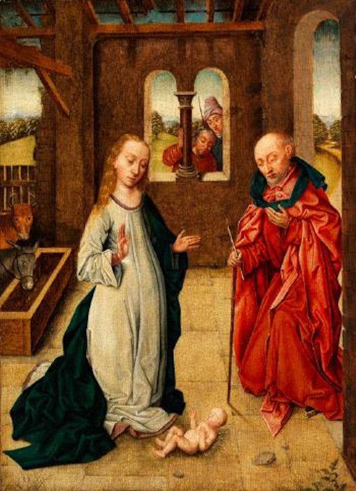 Anbetung des Kindes in Betlehem by Hans Memling