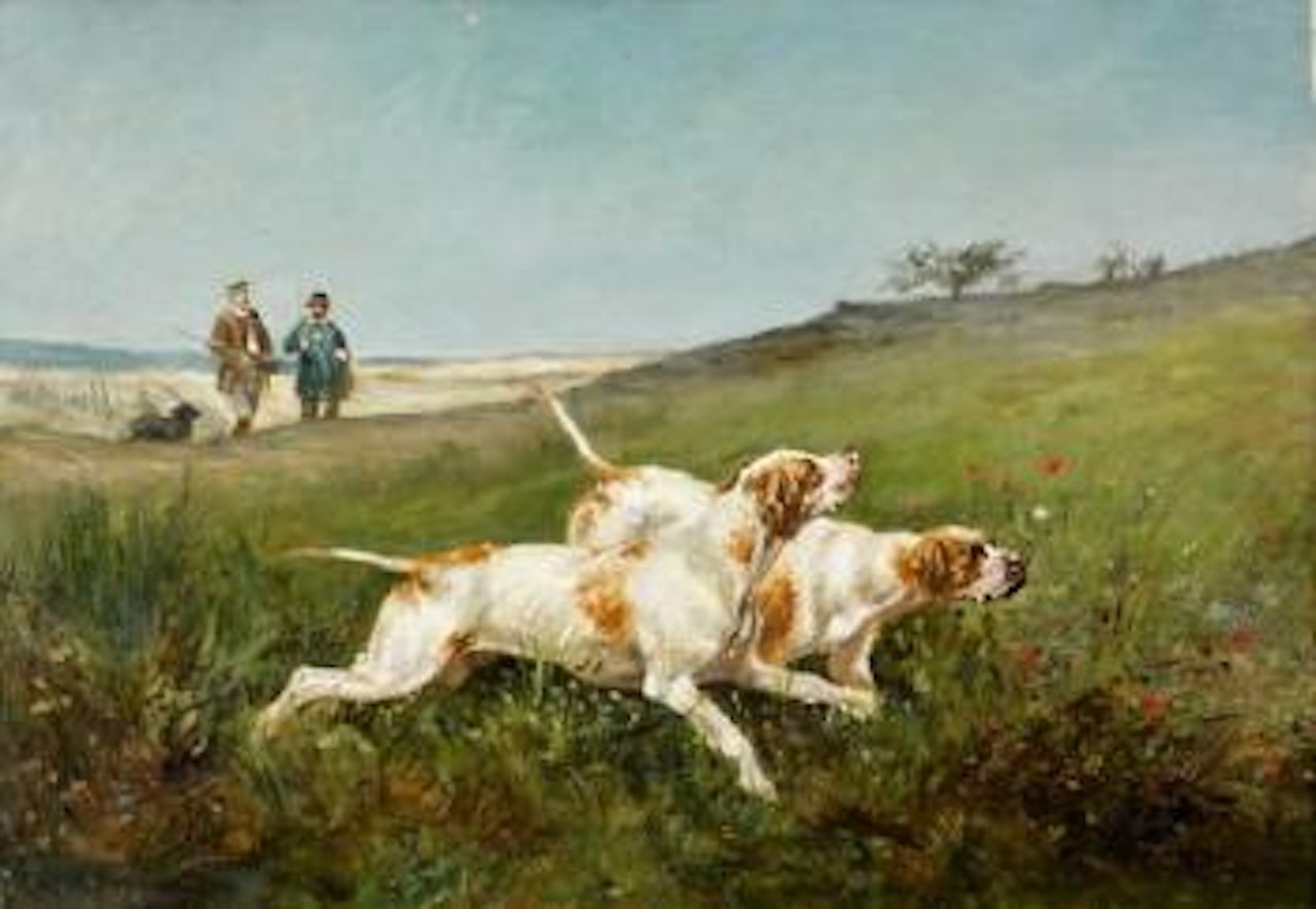 Deux chiens de chasse by Olivier de Penne