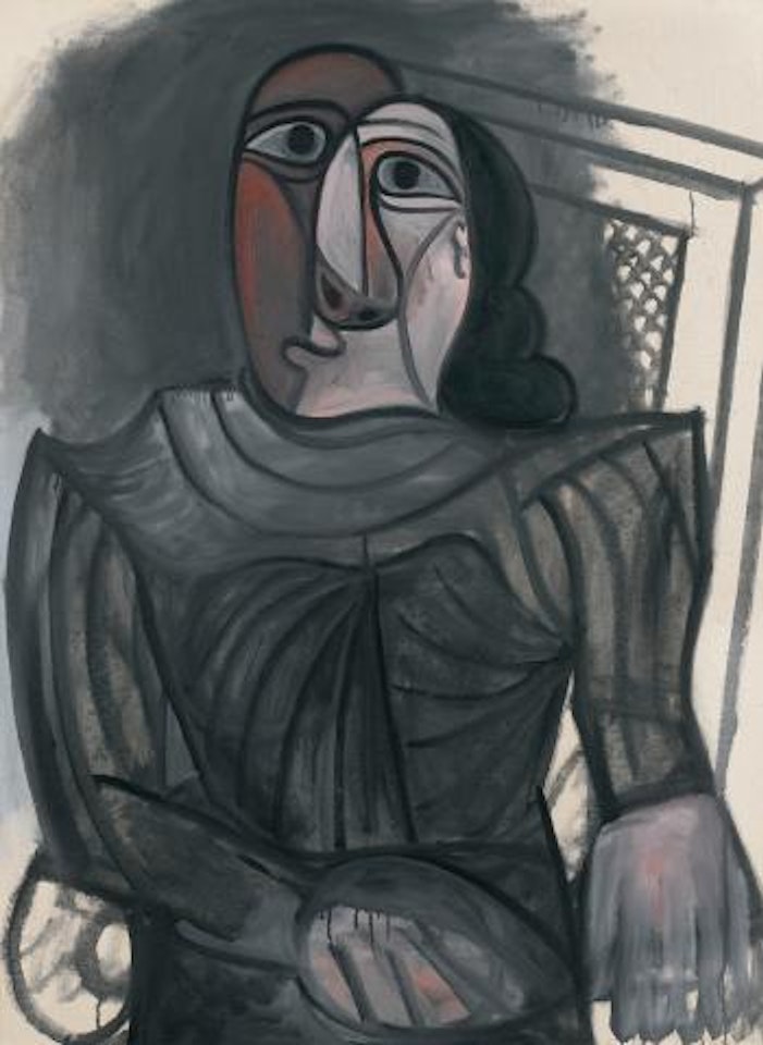 Femme Assise (Femme Assise En Robe Grise) by Pablo Picasso