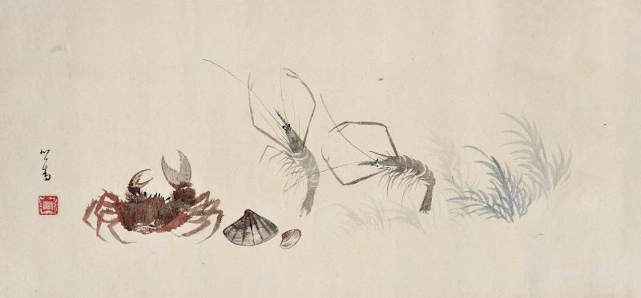 Crab and shrimps by Pu Ru