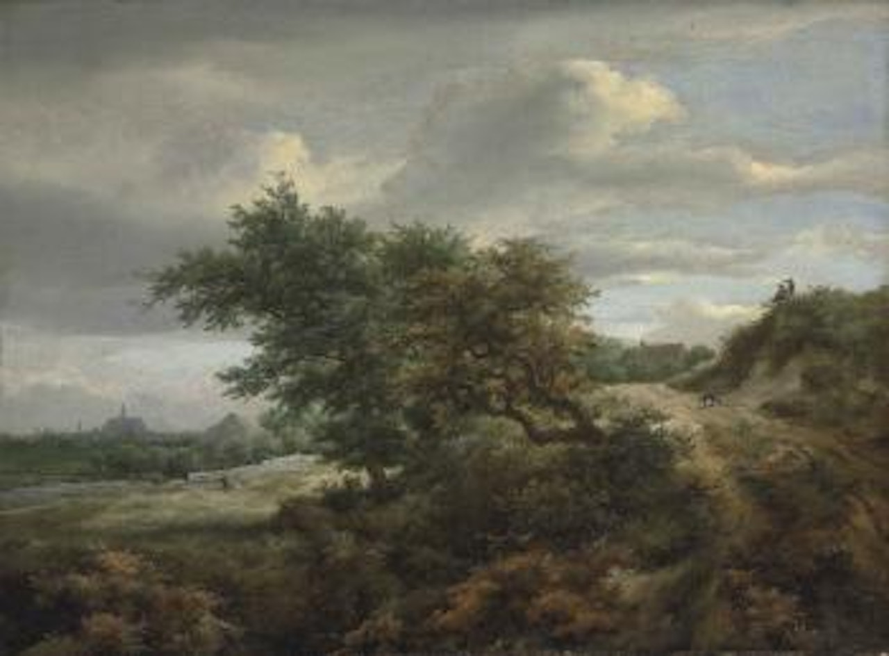 A Path on a wooded Rise, Haarlem in the Distance by Jacob Salomonsz. van Ruysdael