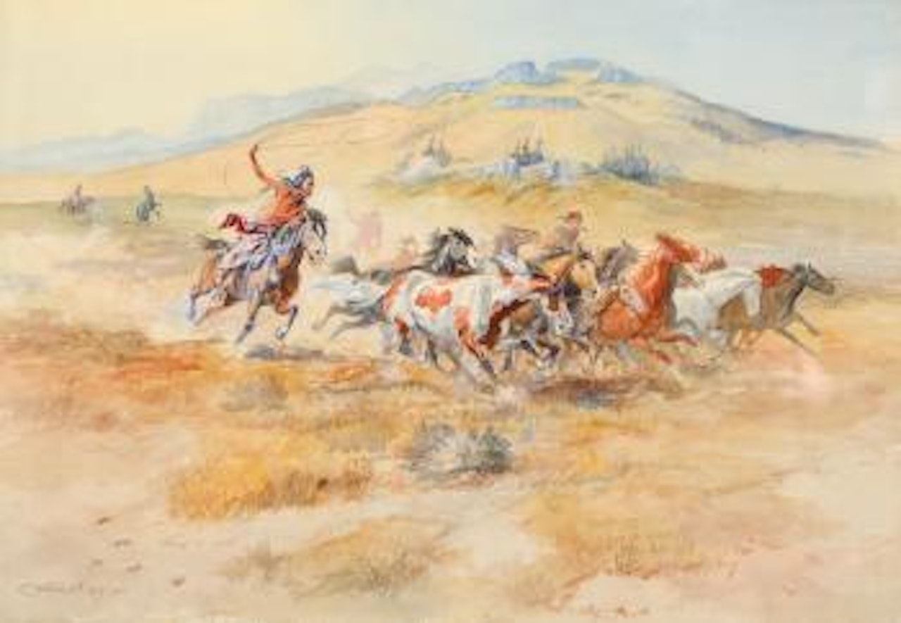 Wild Horses (1900) by Charles M Russell