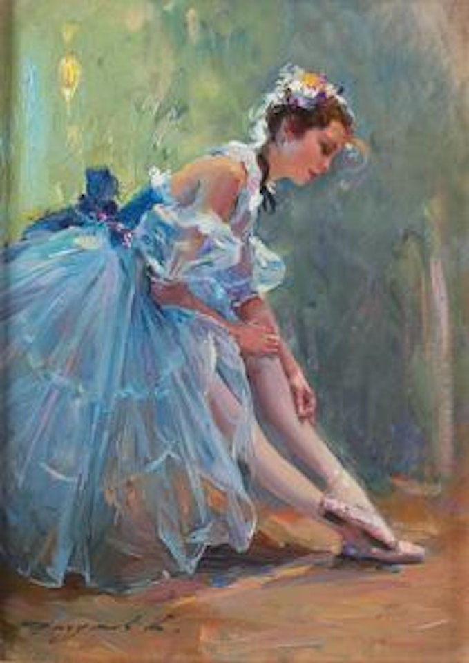 Ballerina during intermission by Constantin Razoumov