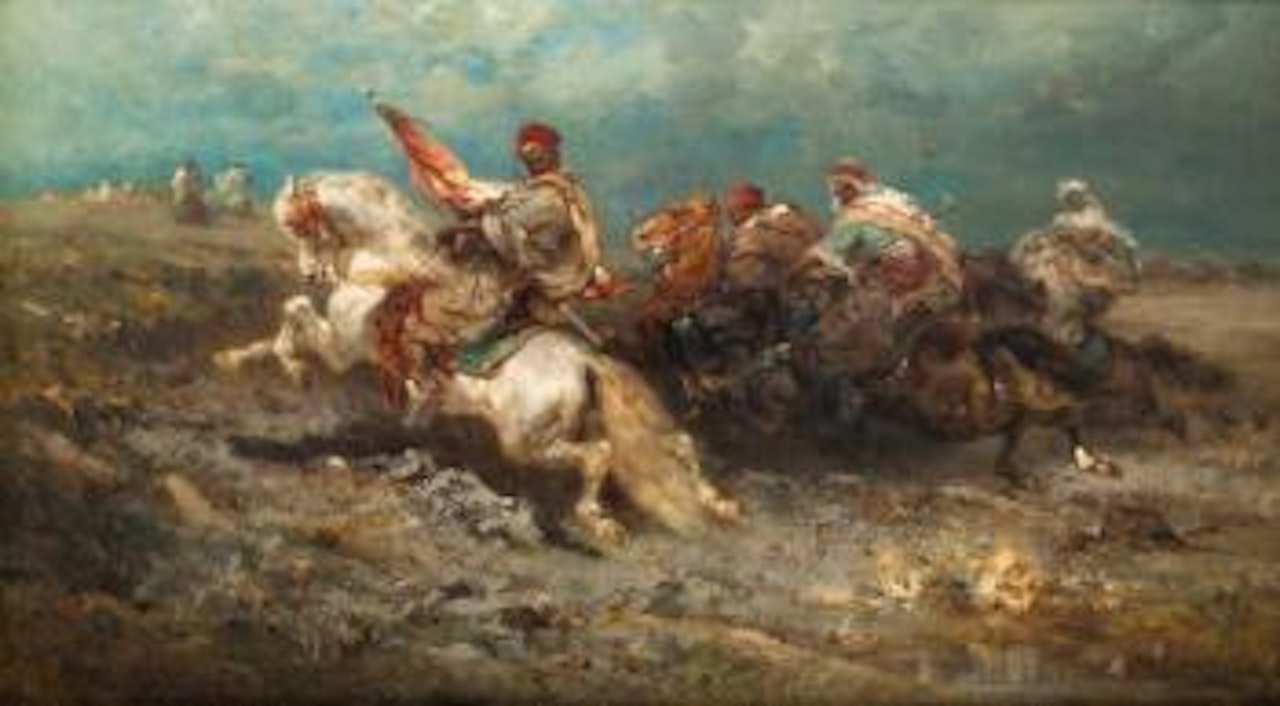 Charge de cavaliers arabes by Adolf Schreyer