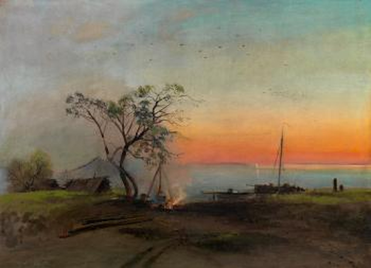 Fishermen on the Volga by Aleksei Kondratievitch Savrasov