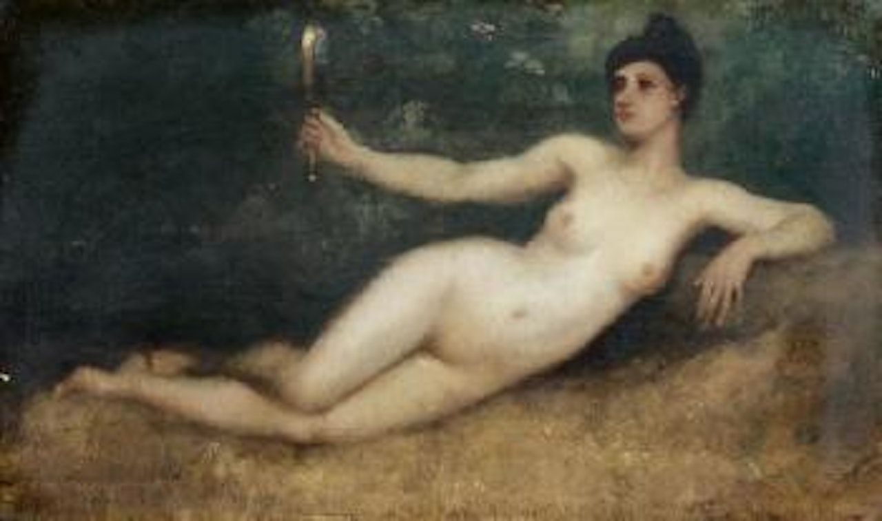 Nymphe au miroir by Paul Désiré Trouillebert