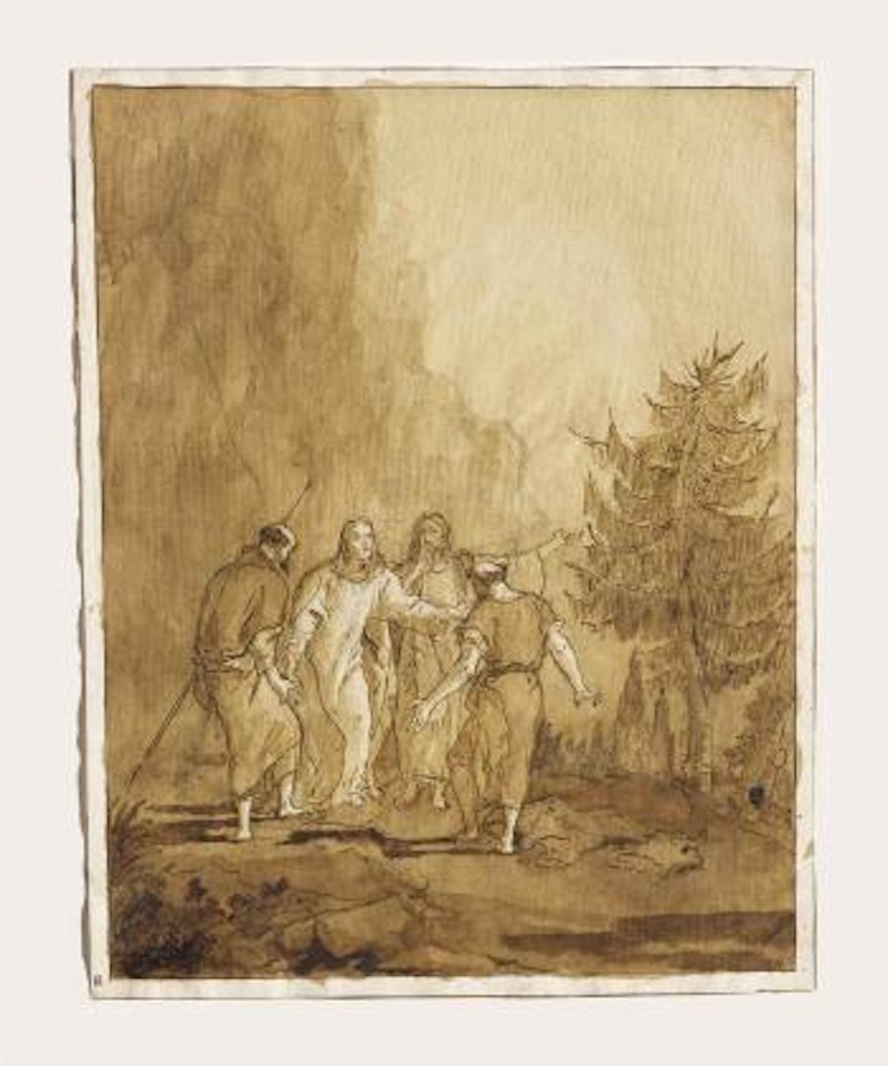 Le Christ descend le Mont Tabor avec Pierre, Jacques et Jean by Giovanni Domenico Tiepolo