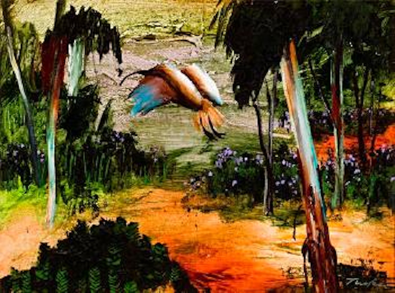 Ibis In Flight by Albert Tucker