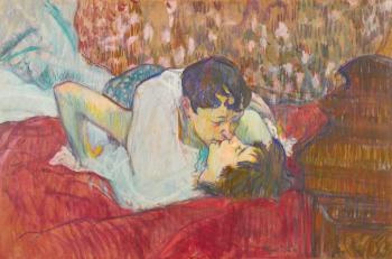 Au Lit: Le Baiser by Henri de Toulouse-Lautrec