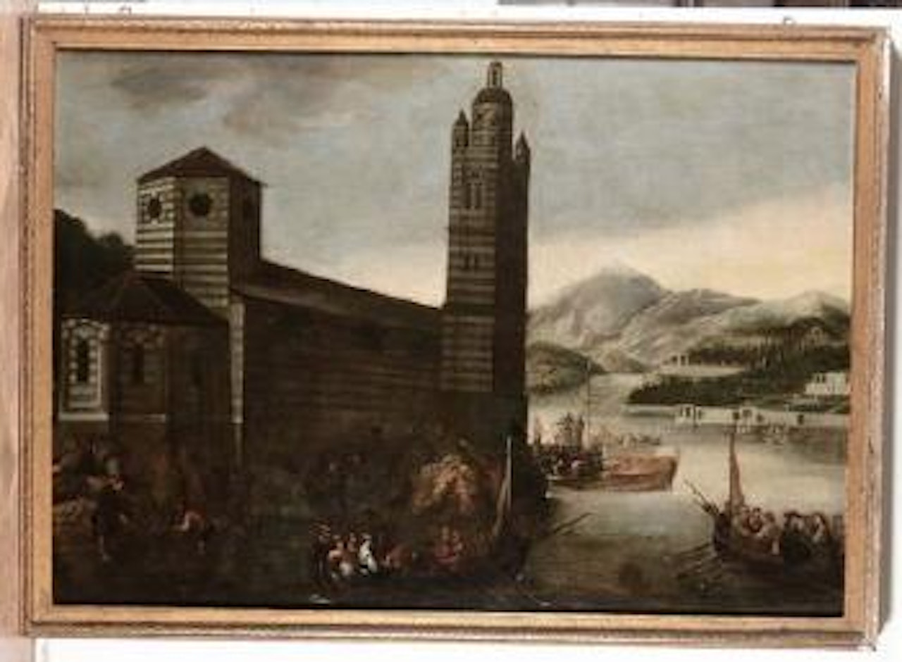 Veduta marina con architetture by Cornelis de Wael