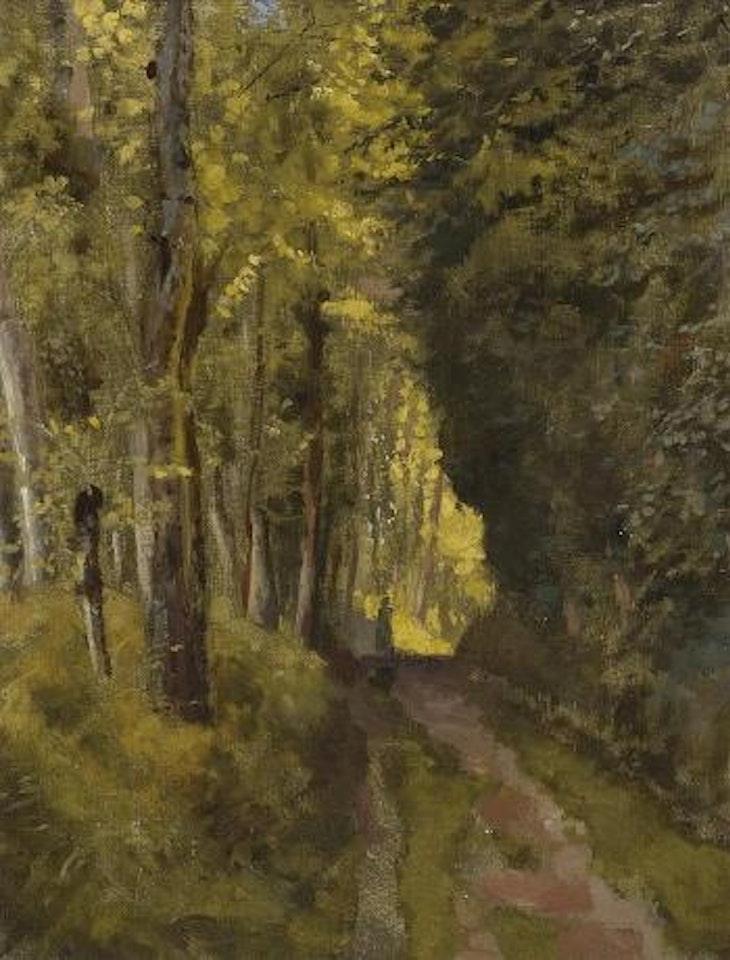 Figure on a Forest Path by Edwin Lord Weeks