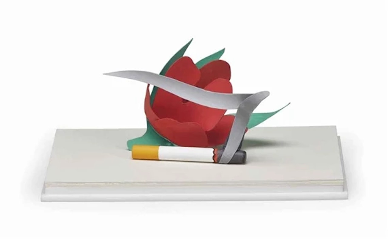 Big maquette for tulip and Smoking Cigarette by Tom Wesselmann