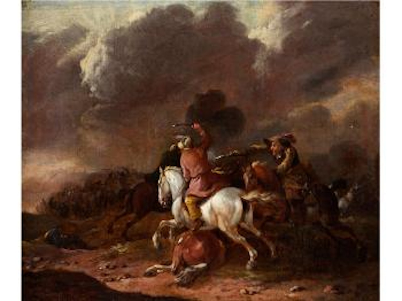Schlachtenszene by Philips Wouwerman