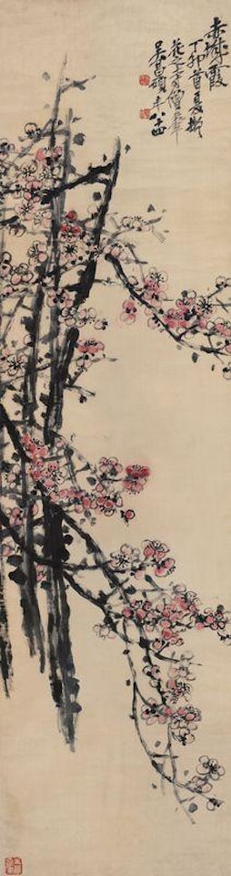 Red plum blossom by Wu Changshuo