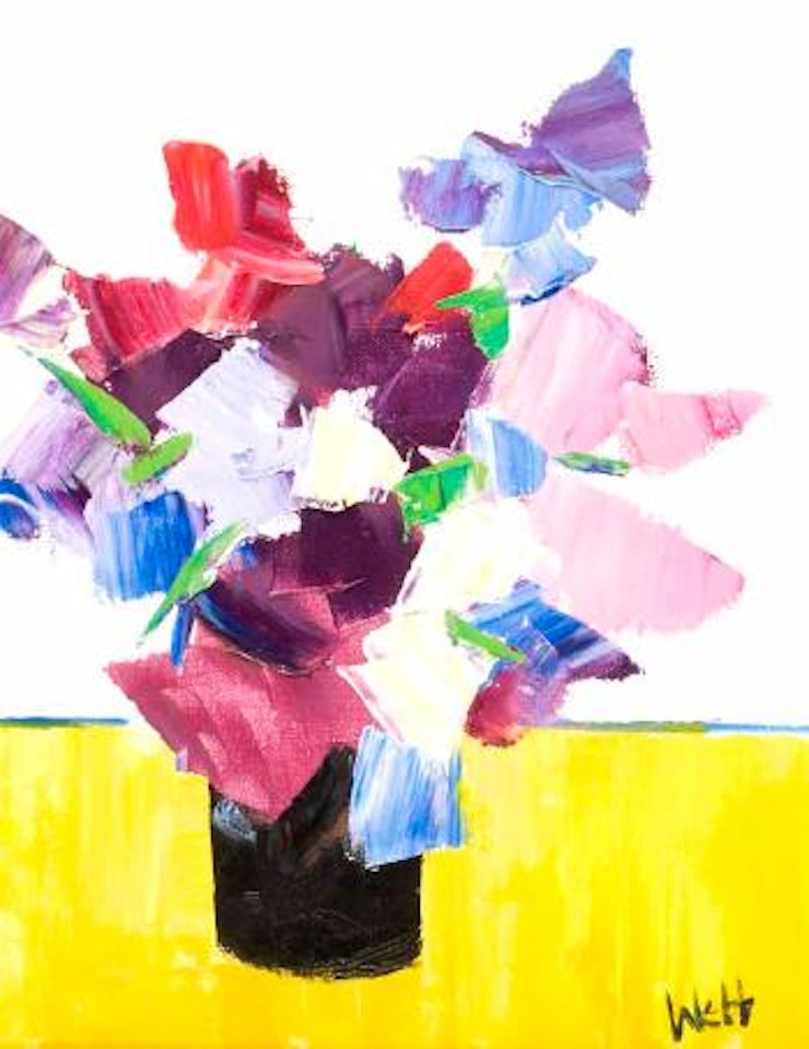 Still life, sweetpea by Kenneth Webb