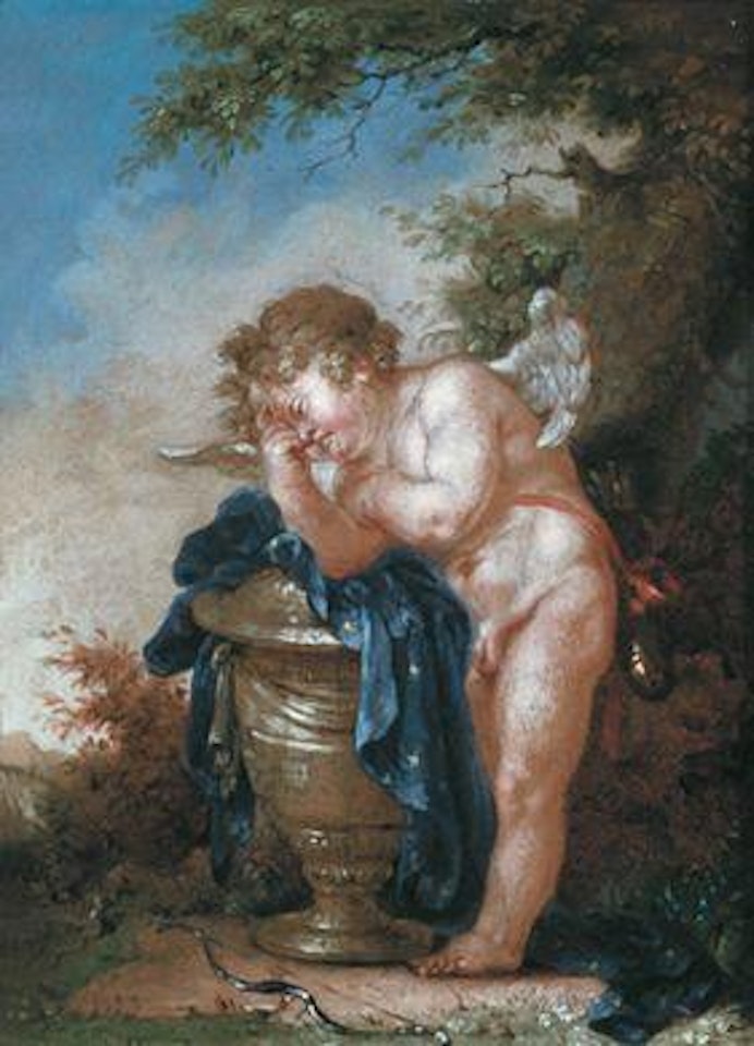 Der trauernde amor by Januarius Johann Rasso Zick