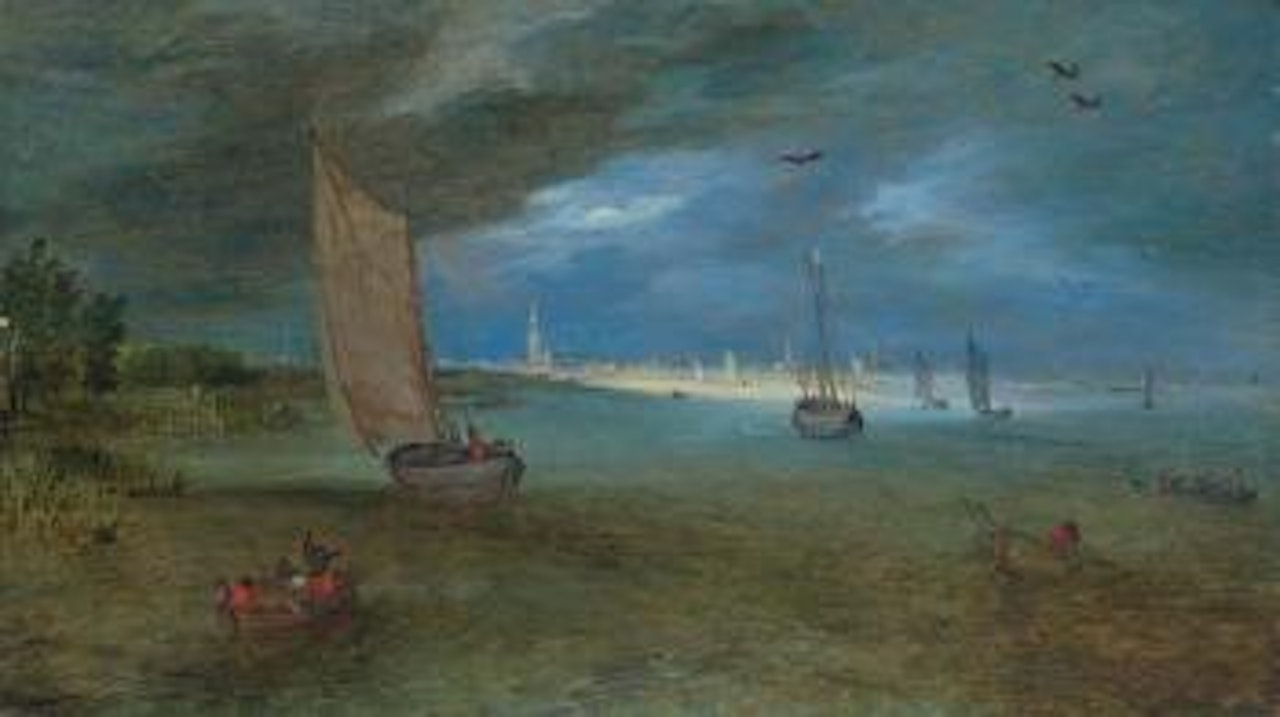 A view of the Scheldt with Antwerp beyond by Jan Brueghel the Younger