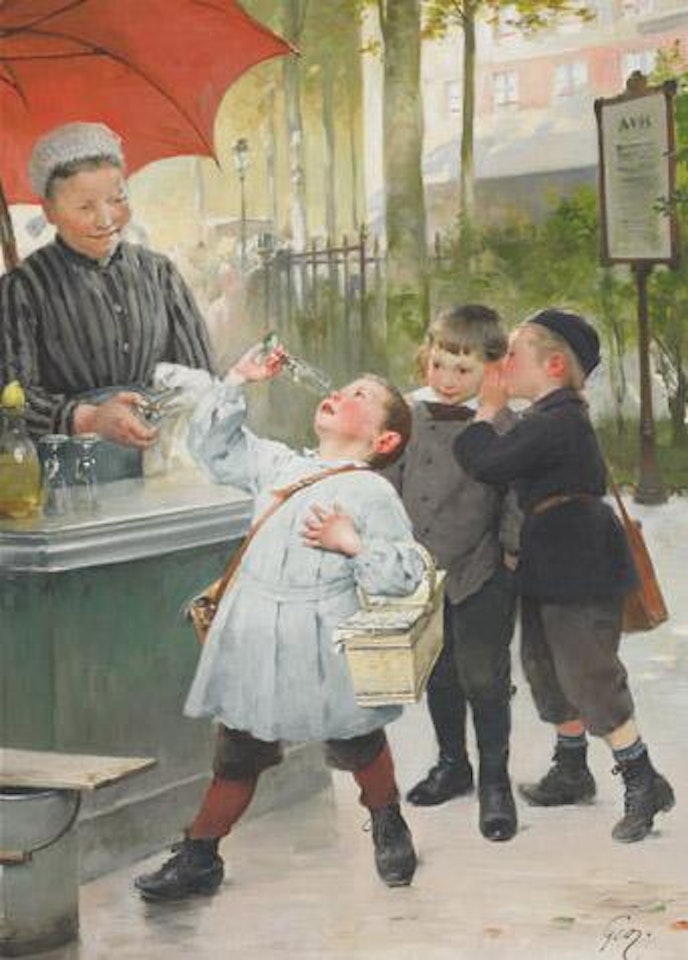 The lemonade stand by Henry Jules Jean Geoffroy