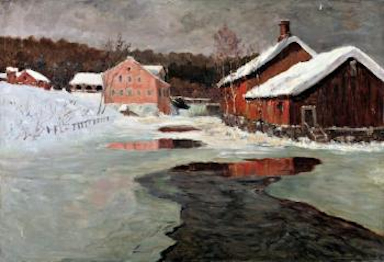 Paysage enneigé by Fritz Thaulow
