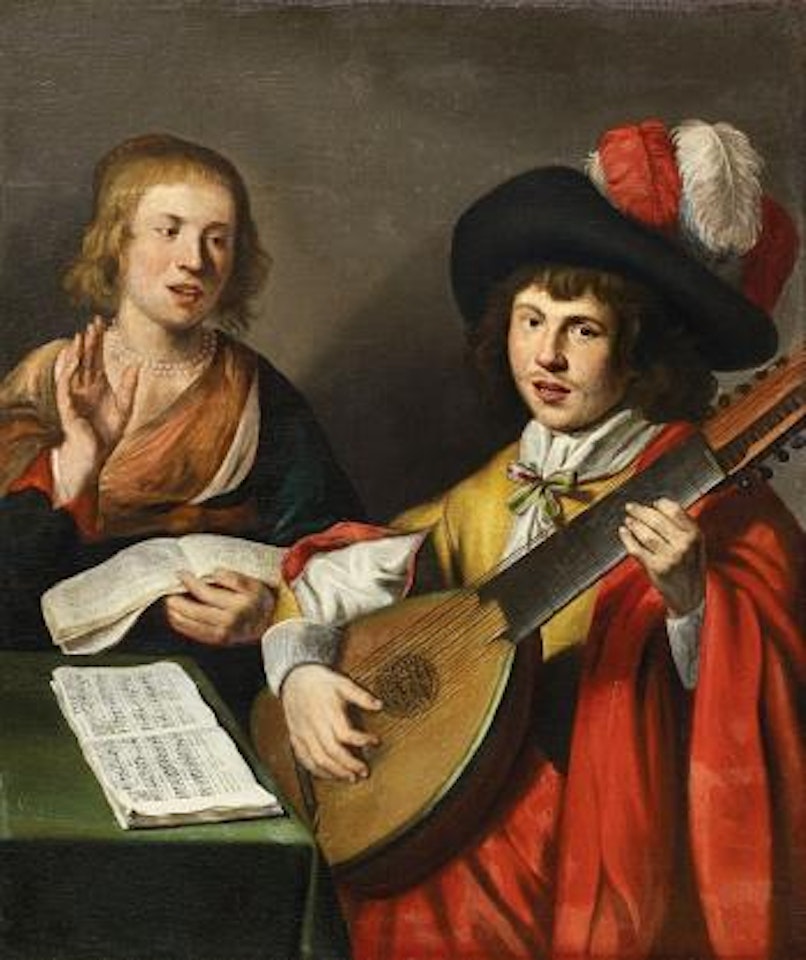 Musizierendes Paar by Dutch School