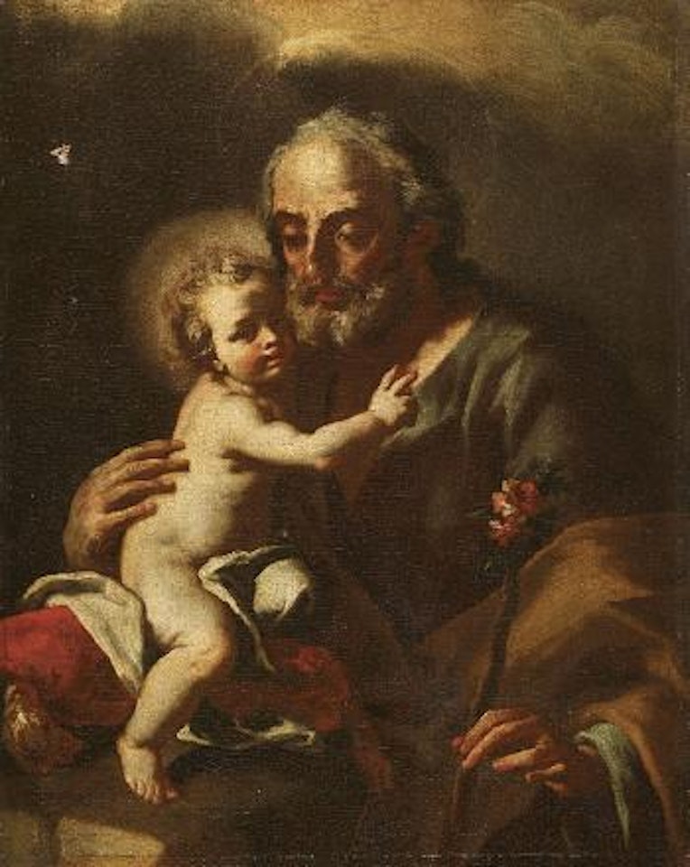 Der Hl. Joseph mit Kind by Neapolitan School