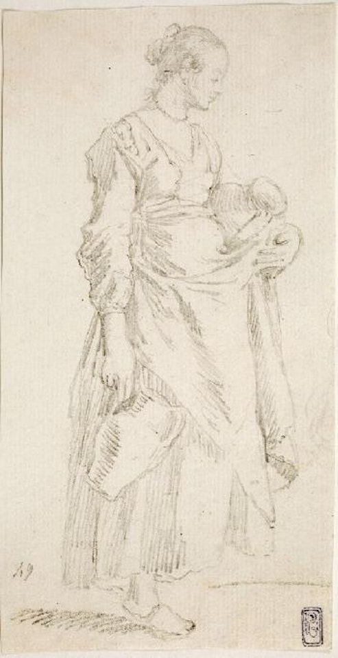 Junge Magd mit zwei Krugen by Claude Joseph Vernet