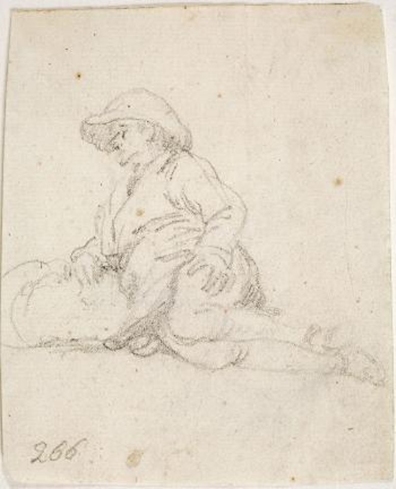 Rastender Mann mit Hut by Claude Joseph Vernet