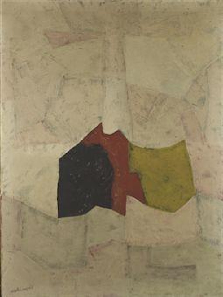 Jaune, rouge, noir et rose pâle by Serge Poliakoff