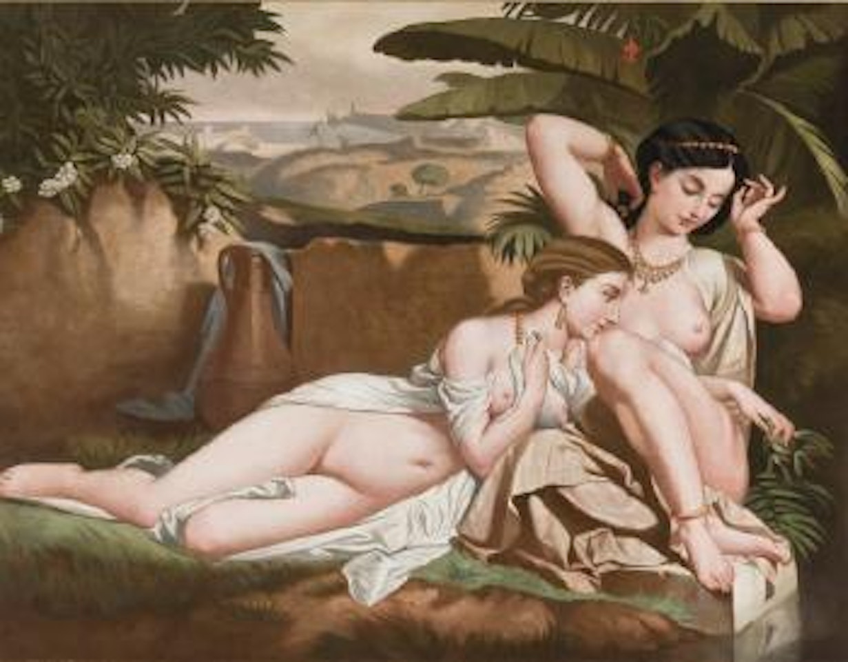 Odalisques à la fontaine by French School