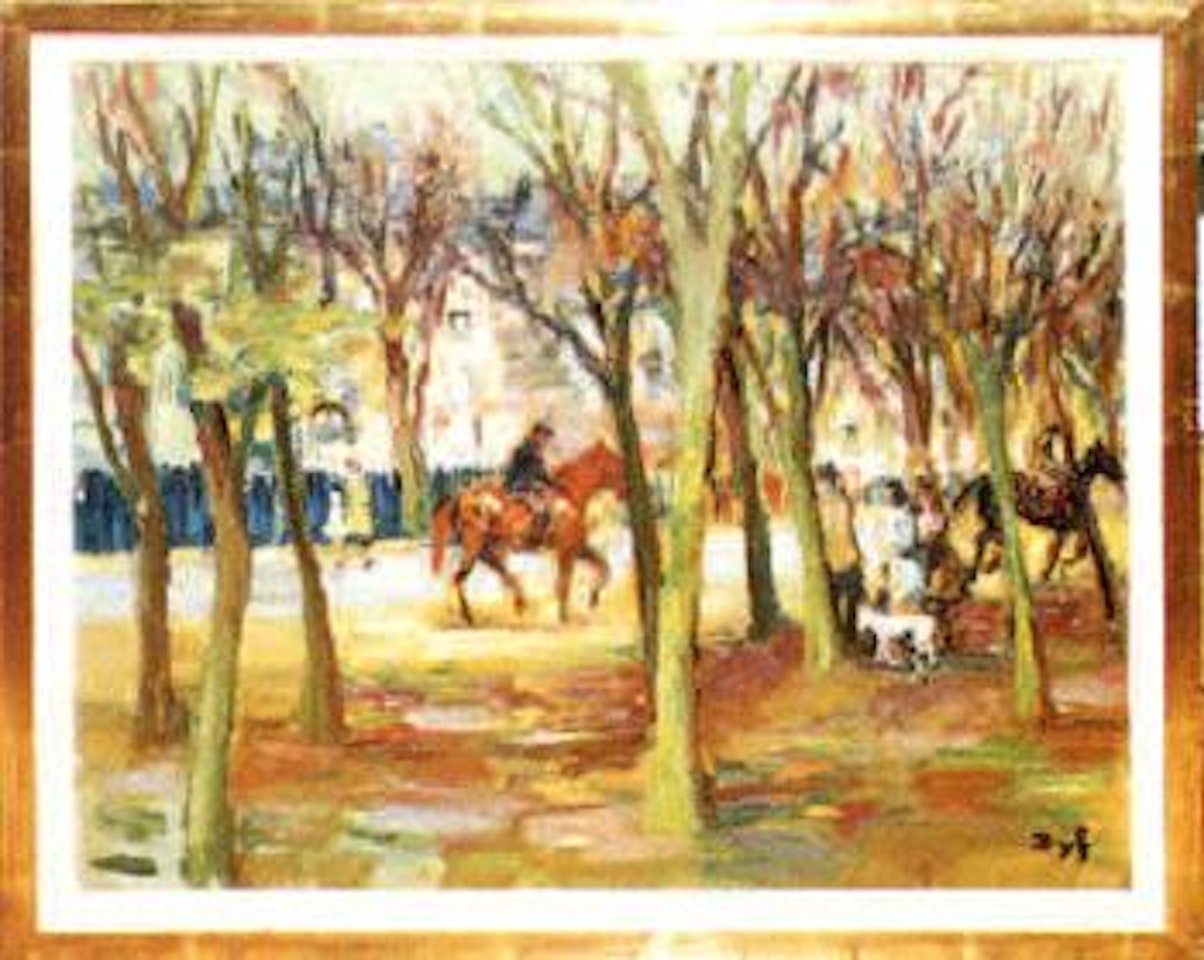 Equestrian scene by Marcel Dyf