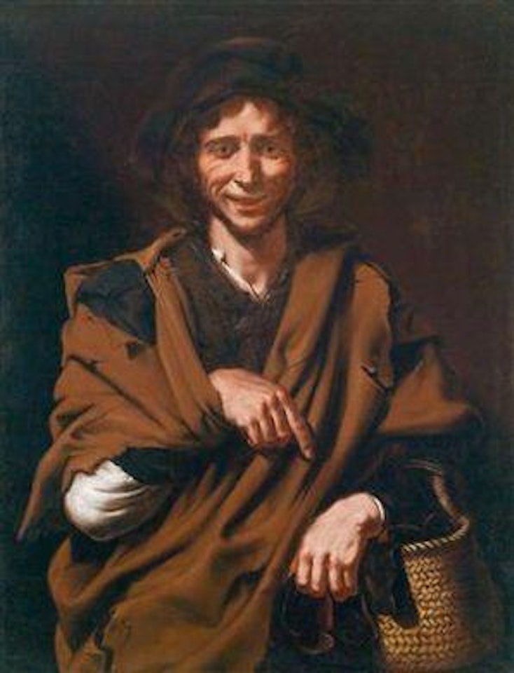 The beggar by Roman School