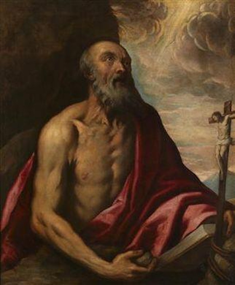 The penitent St Jerome by Jacopo Palma il Giovane