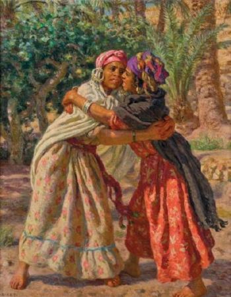 La dispute by Etienne Alphonse Dinet